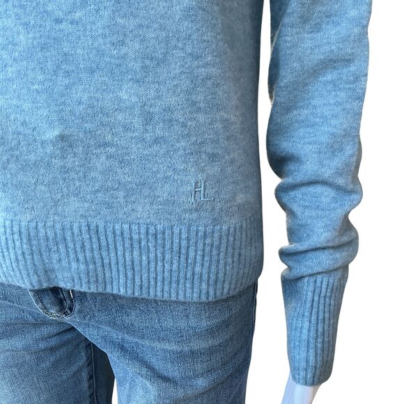 Helmut Lang Sweater Womens sz S Padded Neck Pullover Wool Blend Light Blue $345 - Picture 6 of 12